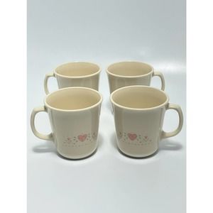 Corelle 4pc Forever Yours Mugs Corning Hearts